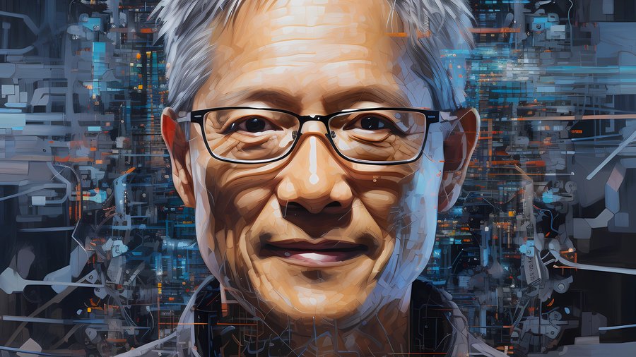 Jensen Huang, CEO, Nvidia, AI Portrait, 2023.